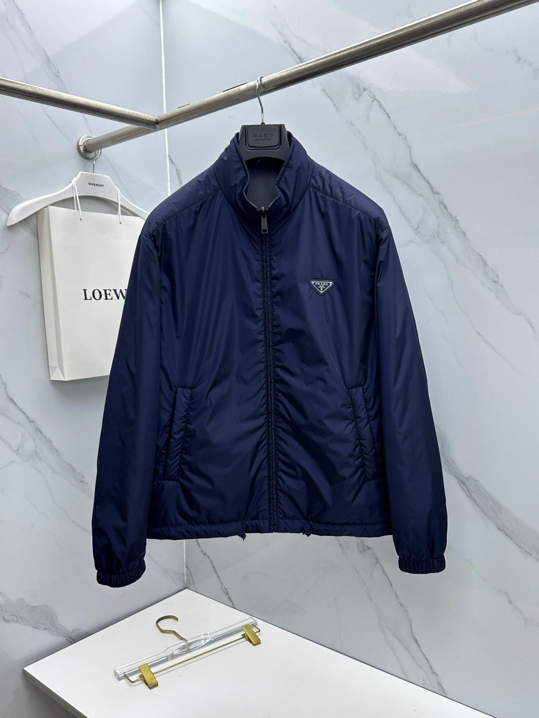 Prada Unisex Winter 2026 Reversible Stand-Collar Padded Jacket