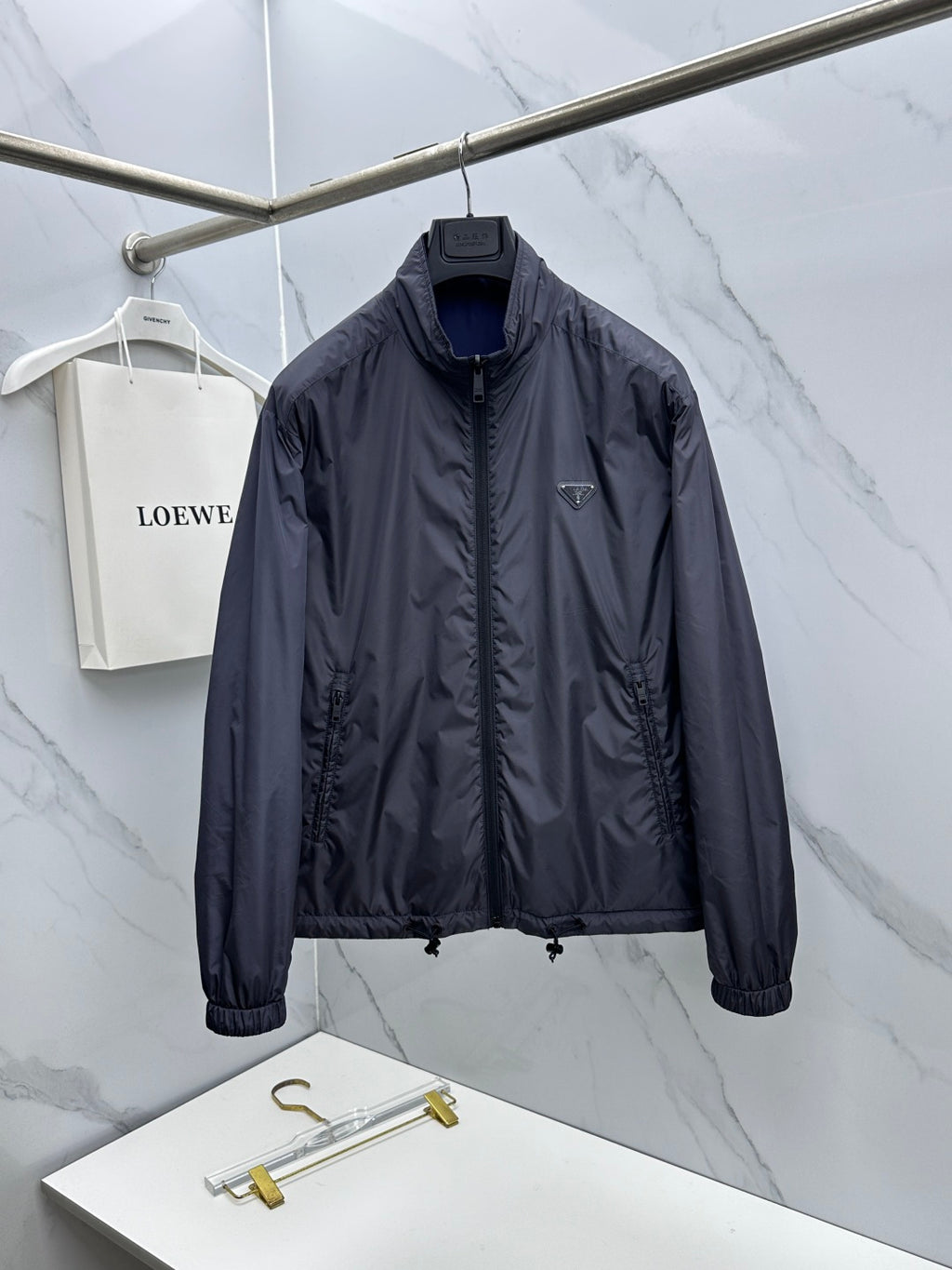 Prada Unisex Winter 2026 Reversible Stand-Collar Padded Jacket