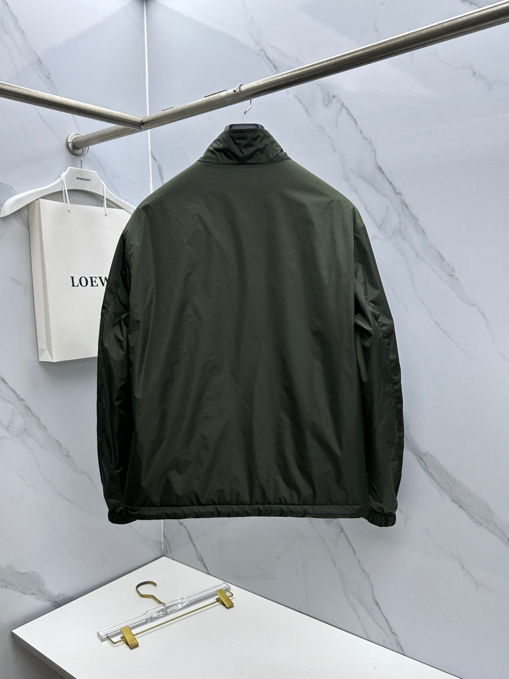 Prada Unisex Winter 2026 Black Reversible Stand-Collar Padded Jacket
