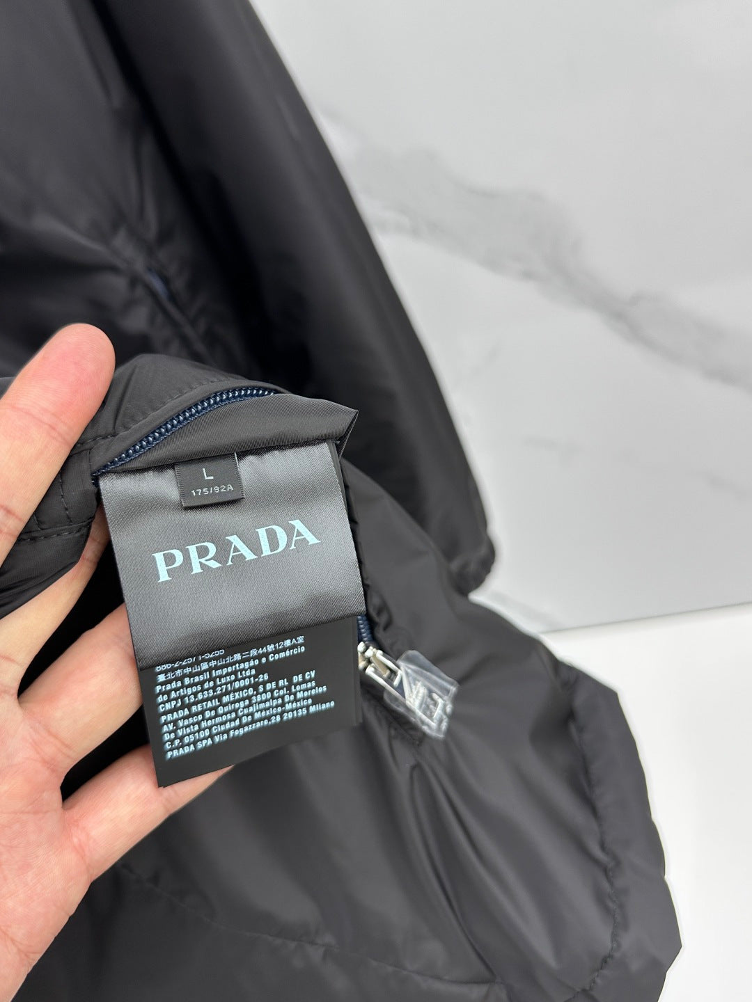 Prada Unisex Winter 2026 Black Reversible Stand-Collar Padded Jacket