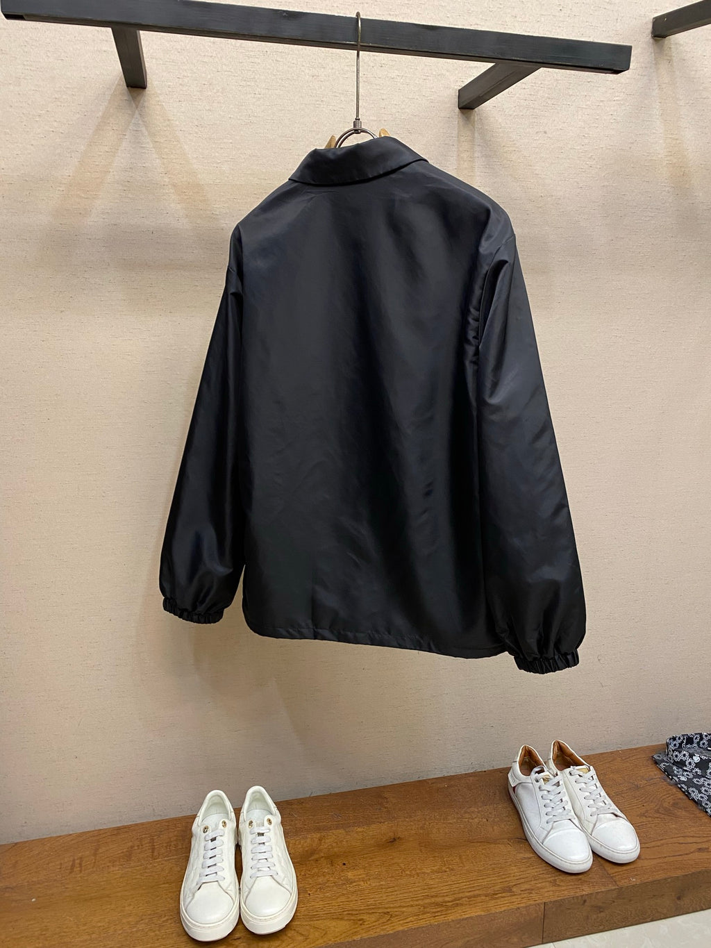 Prada Men's Black Triangle-Logo Insulated Padded Jacket