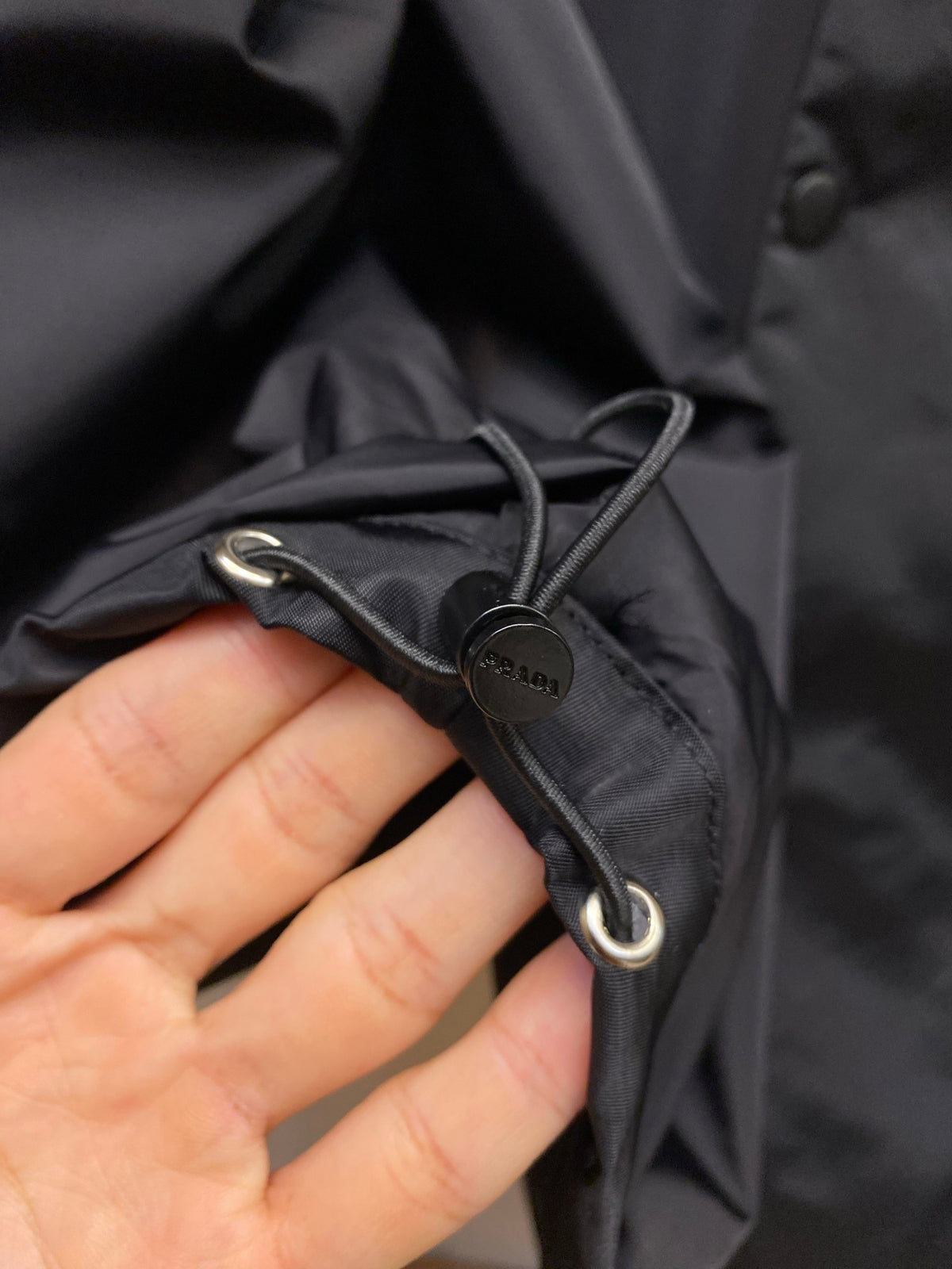 Prada Men's Black Triangle-Logo Insulated Padded Jacket